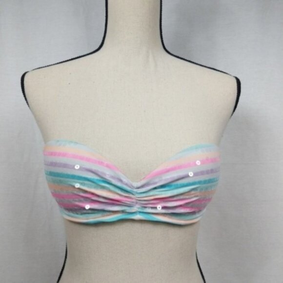 Victoria's Secret Sequin Underwire Bikini Top 32C - Picture 1 of 6